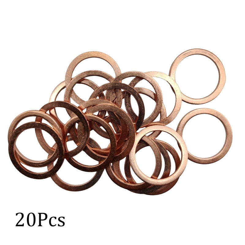 NACX M22 Flat Washer Copper Sealing Ring, 22mm ID 28mm OD 1.5mm Thickness Metric Sealing Gasket, 20 Pieces - Image 3
