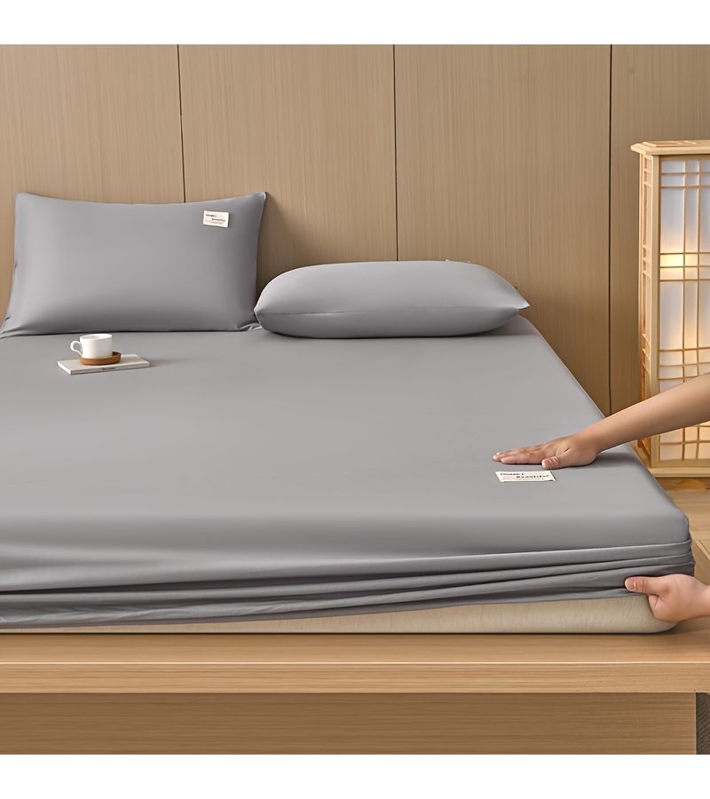 100 Percent Cotton Fitted Sheet Purple 35 43 By 78 74 Inches Soft Comfortable Skin Friendly Full Color All Around Pocket For Bedroom Guest Room Hotel And Mattress Protection - Image 3