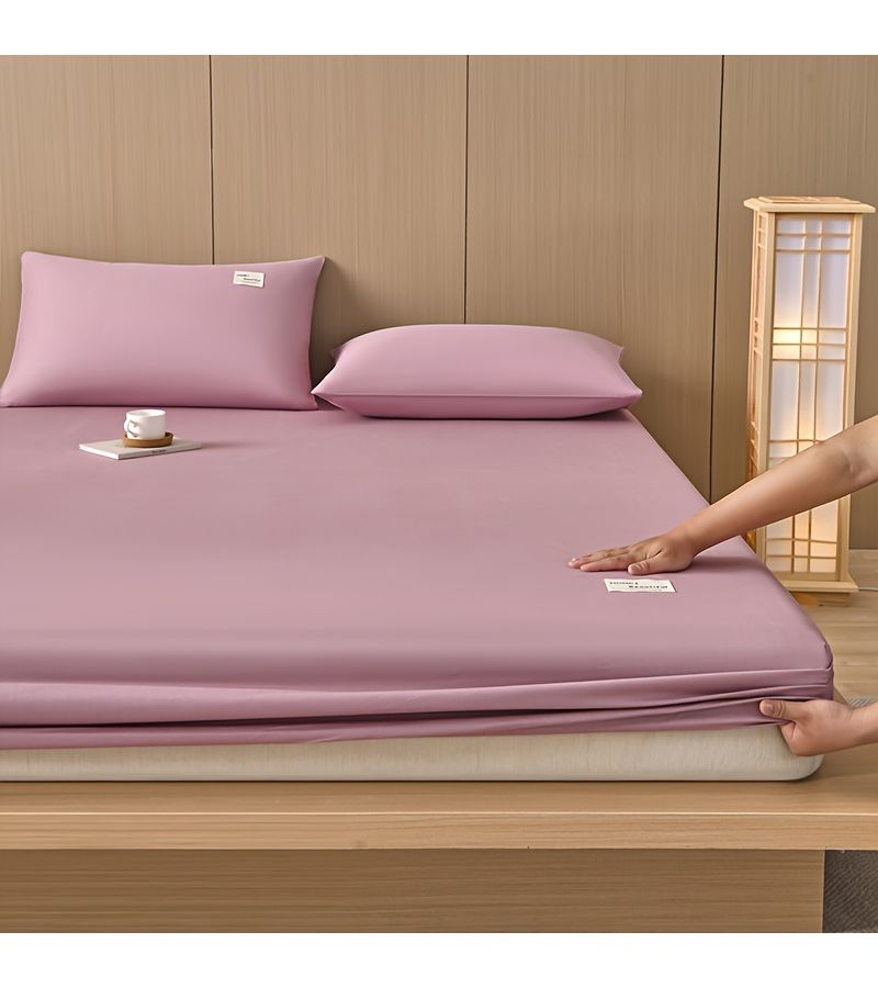 100 Percent Cotton Fitted Sheet Purple 35 43 By 78 74 Inches Soft Comfortable Skin Friendly Full Color All Around Pocket For Bedroom Guest Room Hotel And Mattress Protection - Image 4