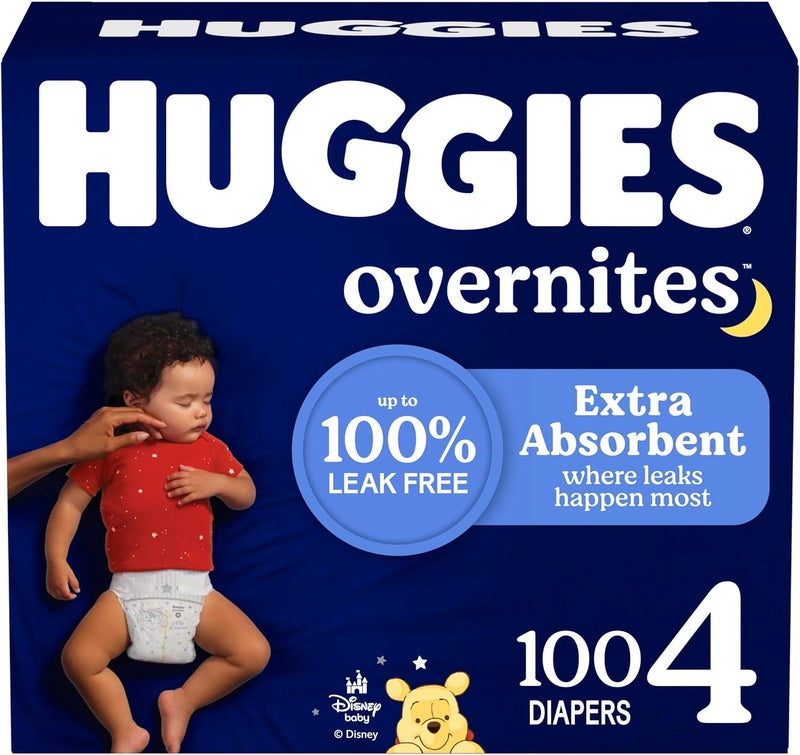HUGGIES حفاضات هاجيز أفرنايتس مقاس 4 - 100 قطعة - Image 1