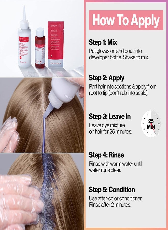 Revlon ColorSilk Digitones Permanent Hair Color with Keratin, 92D Pastel Lavender, 1 Count - Image 3
