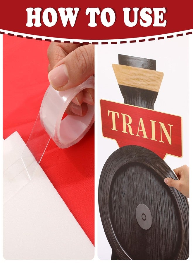 Oudain 1 Set Magical Wizard Train Party Decorations Magical Themed Classroom Decoration Cardboard Express Train with Red Tablecloth for Magic Wizard Birthday Baby Shower Party Photo Props Background - Image 3