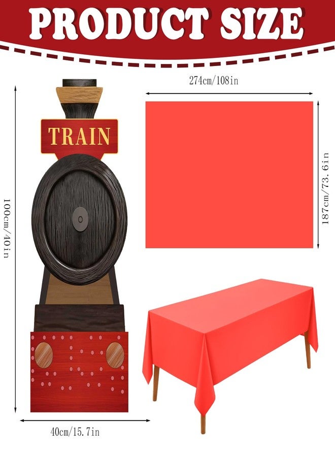 Oudain 1 Set Magical Wizard Train Party Decorations Magical Themed Classroom Decoration Cardboard Express Train with Red Tablecloth for Magic Wizard Birthday Baby Shower Party Photo Props Background - Image 2