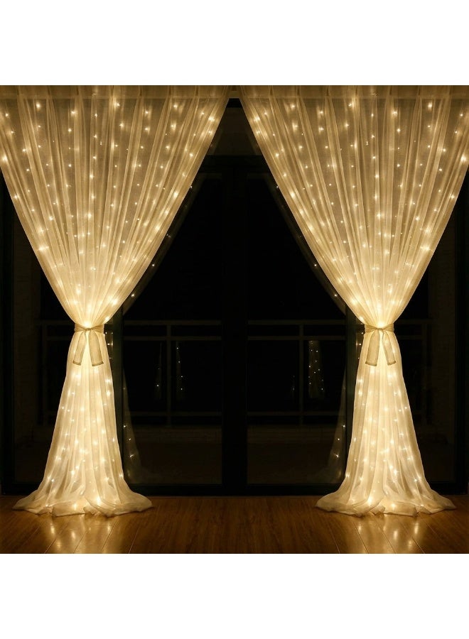 LED Curtain String Lights, Warm White Decorative Fairy Lights for Windows and Walls - Image 4