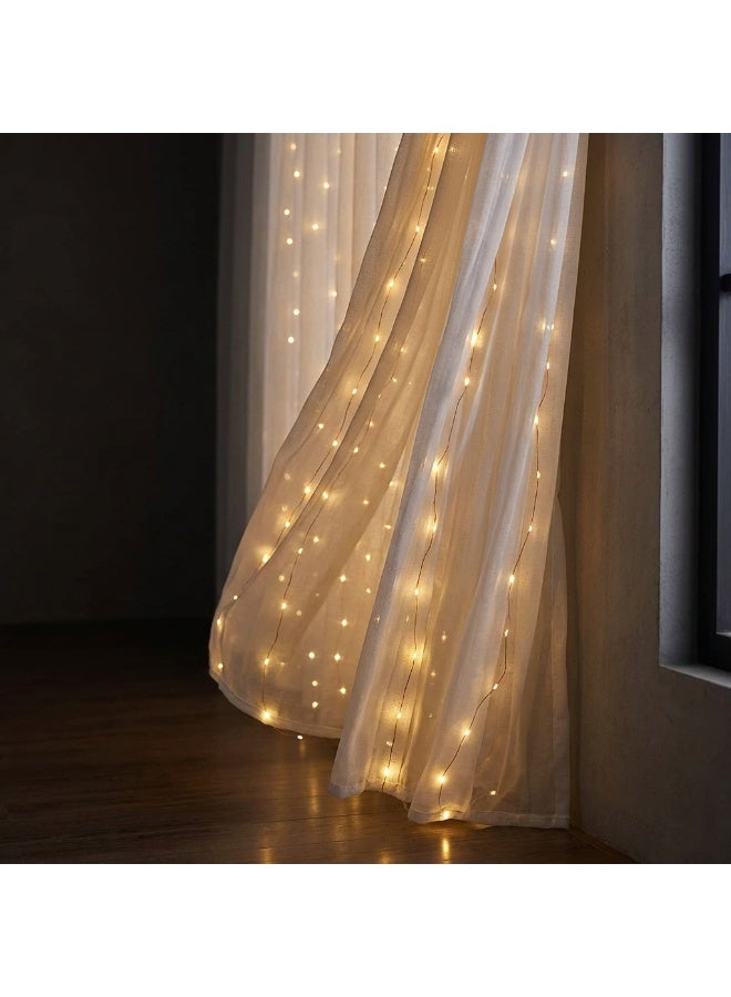 LED Curtain String Lights, Warm White Decorative Fairy Lights for Windows and Walls - Image 3