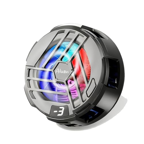 Aluan Magnetic Phone Cooler for Gaming, Fast Semiconductor Cooling Chip, 3-Speed LED Display Mobile Cooler, Portable Cell Phone Radiator for iOS and Android - Image 1