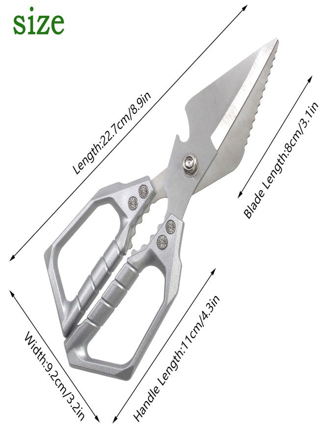 AzulySlec Heavy-Duty Multi-Functional Kitchen Food Scissors,Stainless Steel Cooking Helper Shears,Fits Various Ingredients,Dishwasher Safe,Ideal for Cooking - Image 2