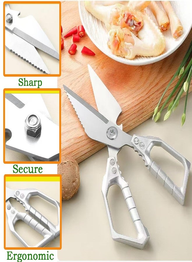 AzulySlec Heavy-Duty Multi-Functional Kitchen Food Scissors,Stainless Steel Cooking Helper Shears,Fits Various Ingredients,Dishwasher Safe,Ideal for Cooking - Image 5