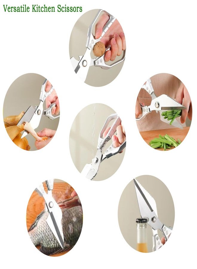 AzulySlec Heavy-Duty Multi-Functional Kitchen Food Scissors,Stainless Steel Cooking Helper Shears,Fits Various Ingredients,Dishwasher Safe,Ideal for Cooking - Image 4