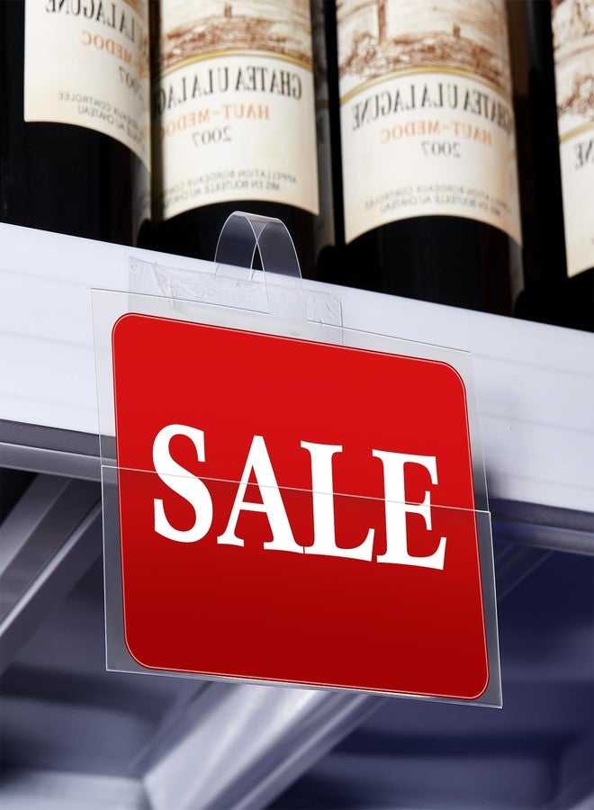 Gilprop 50 Pcs Wobbler Shelf Label Holder Shelf Edge Price Channel Sign Holder Price Tag Holder PVC Shelf Talker Sign Holder 3.5" x 5" Signs and 3" x 1.25" Price Tags for Store Retailing Display - Image 2