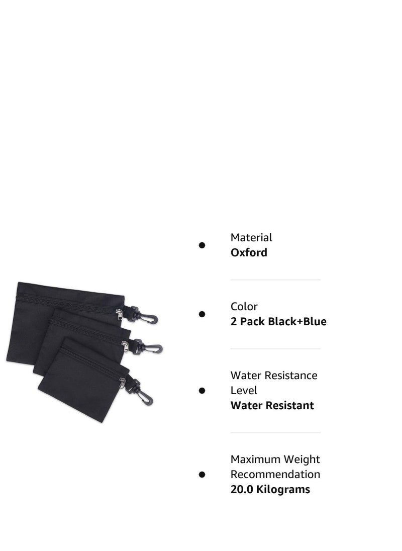 Y&D - Tool Bags Canvas, Small or Heavy Duty Organizer, Parts Organizer Bag, with Zipper & Carabiner Clip, Pouches For Men/Car/Motorcycle - Image 1