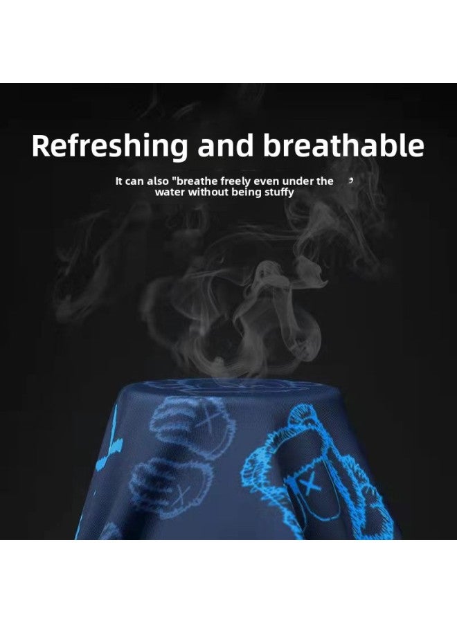 إسكدنيا شورت سباحة رجالي مضاد للإحراج، ملابس سباحة سريعة الجفاف، ملابس سباحة فضفاضة، أزياء رجالية، معدات سباحة، بدلة للأولاد - اللون: 21271 أزرق - مقاس القطة: XL (يوصى بها 55.00 كجم - 67.50 كجم - Image 5