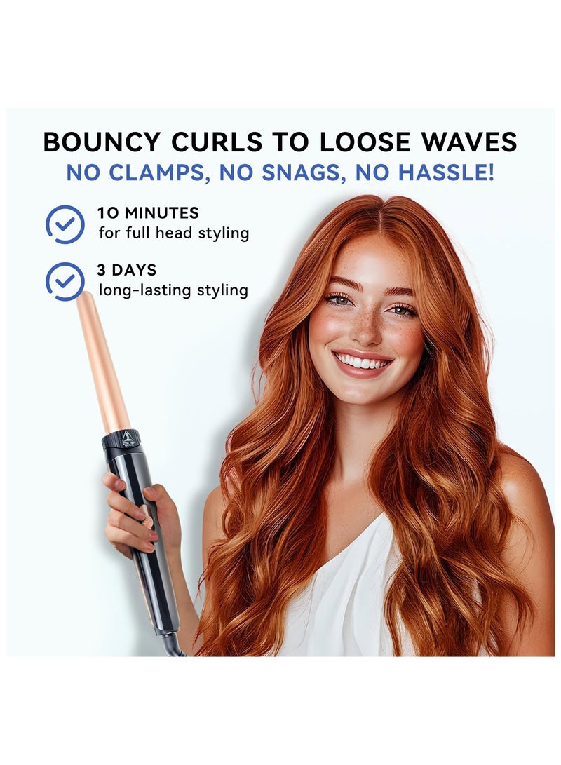 PANDA JOJO Tapered Curling Curler, Ceramic Hair Wand Curling Iron 19-25mm Beachy Waves, Hair Curler with LCD Display | Glove Include - Image 2