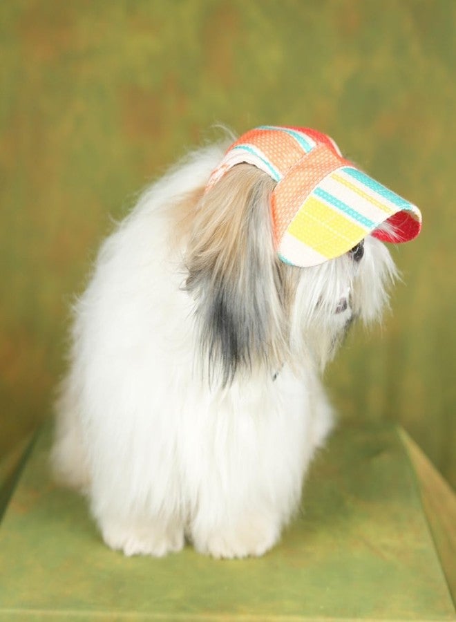 Unleash Cotton Dog Cap - Outdoor Sport Sun Protection Baseball Cap for Male & Female Dogs, Dog Dress with Ear Holes, Dog Clothes for Small Dogs, Visor Sunbonnet Outfit (Knitted, Large) - Image 2