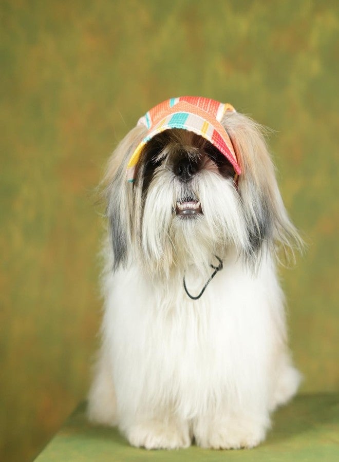 Unleash Cotton Dog Cap - Outdoor Sport Sun Protection Baseball Cap for Male & Female Dogs, Dog Dress with Ear Holes, Dog Clothes for Small Dogs, Visor Sunbonnet Outfit (Knitted, Large) - Image 1