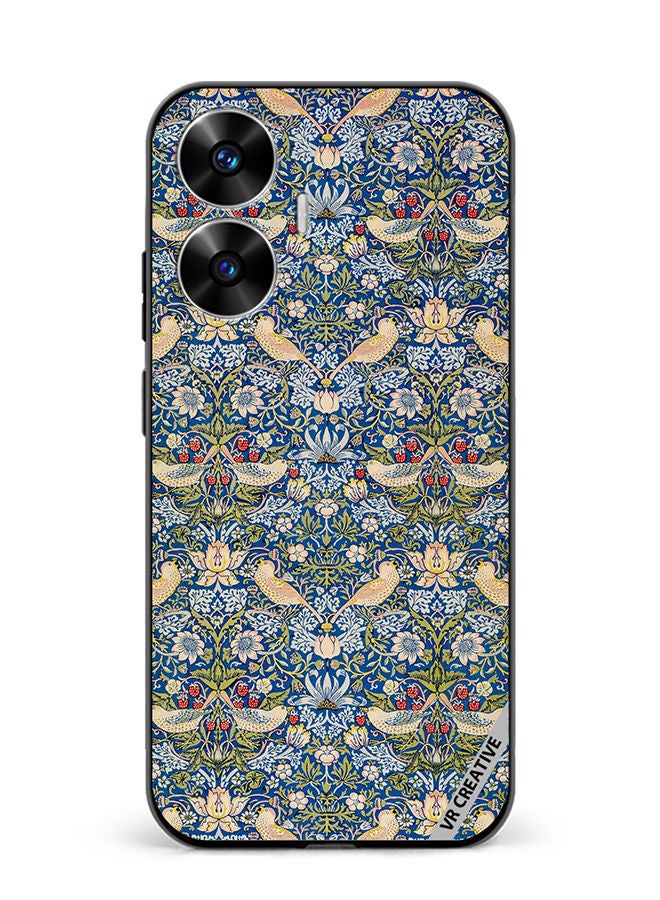 VR CREATIVE Protective Case Cover For Realme C55 Splash Flower Design Multicolour - Image 1