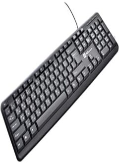 R8 1901 Plastic Large Keyboard Waterproof With Mouse And USB Cable For Office Set Of 2 Pieces - Black
