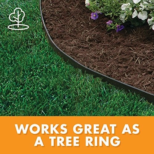 EasyFlex No-Dig Landscape Edging with Anchoring Spikes, 1.5 in. Tall Straight Top Plastic Garden Border, 40 Foot Kit, Black - Image 4