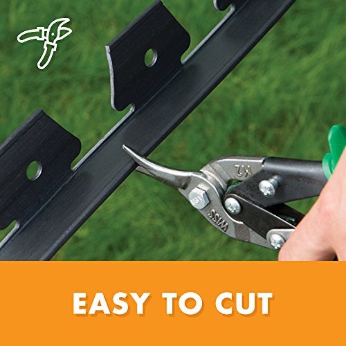 EasyFlex No-Dig Landscape Edging with Anchoring Spikes, 1.5 in. Tall Straight Top Plastic Garden Border, 40 Foot Kit, Black - Image 5