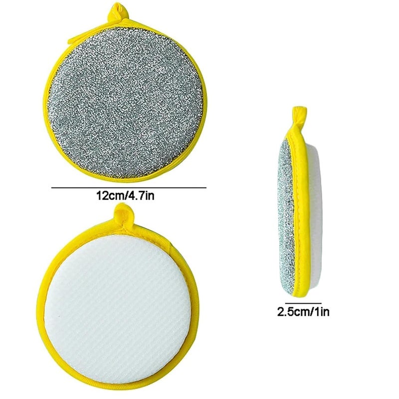 BEYKURY 2in1 Multipurpose DoubleSided Stainless Steel Scrubber with Sponges Tough Cleaning Dish Scrubbers for Pots Pans Kitchen and Bathroom Multicolor 10 Pack - Image 4