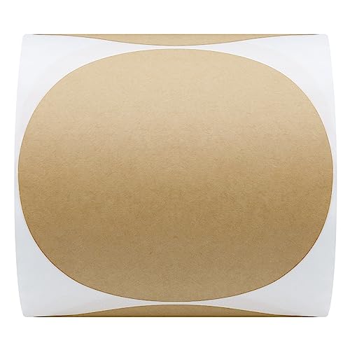 Hybsk Round Color Coding Circle Dots Labels Warehouse Inventory Organizer Stickers (3 inch, Kraft) - Image 2