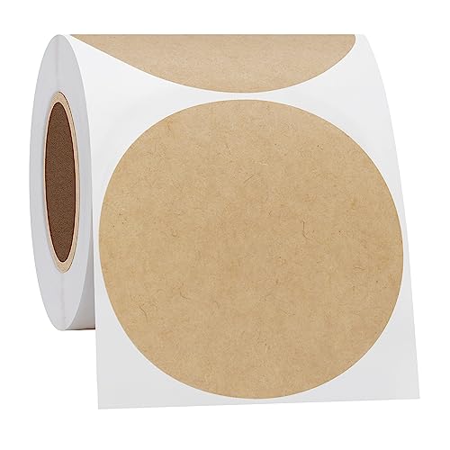 Hybsk Round Color Coding Circle Dots Labels Warehouse Inventory Organizer Stickers (3 inch, Kraft) - Image 4