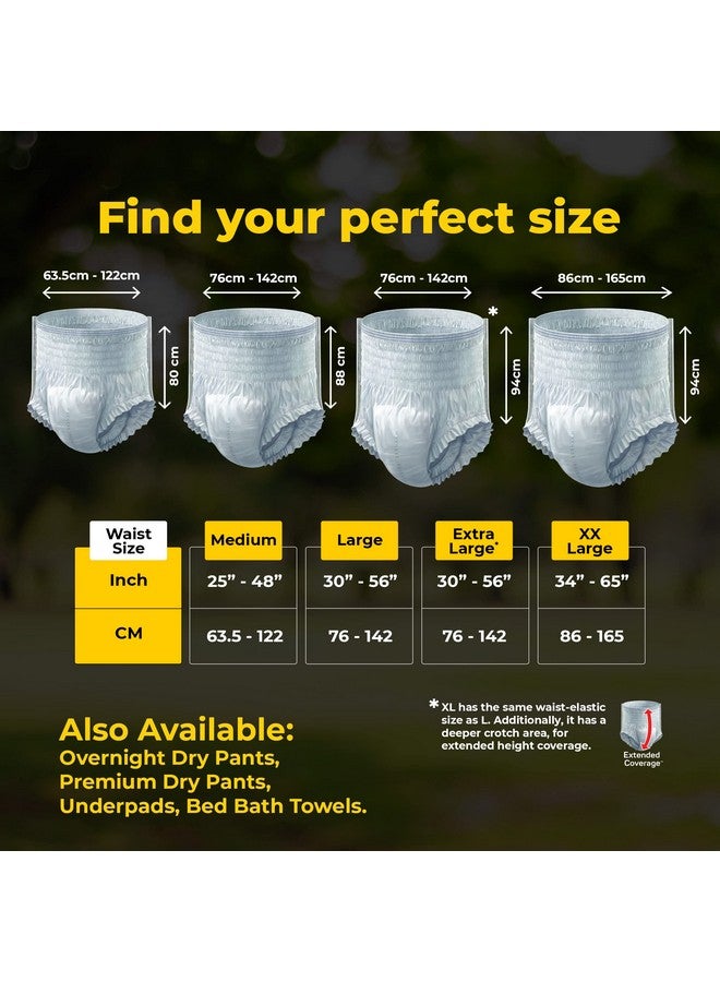 Friends Classic Adult Diapers Pants Style - 10 Count (Extra Large) with odour lock, Unisex, Leakproof, Elastic Waist and Anti-Bacterial Absorbent Core - Waist Size 30-56 inch; 76-142 cm - Image 5