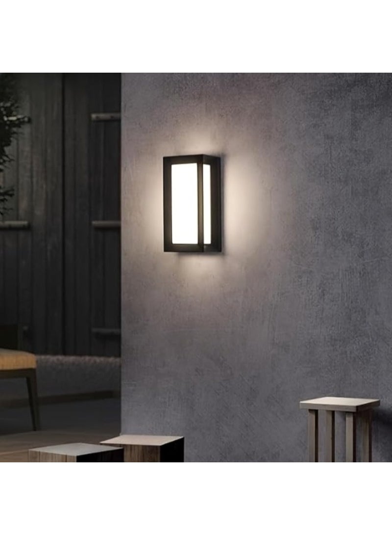 المفتاحة مصباح جداري خارجي عصري بتقنية LED - مقاوم للماء IP65، مناسب للحدائق والشرفات والممرات - مصباح أبيض دافئ موفر للطاقة بإطار أنيق من الألومنيوم، مناسب للاستخدام المنزلي والتجاري. - Image 3