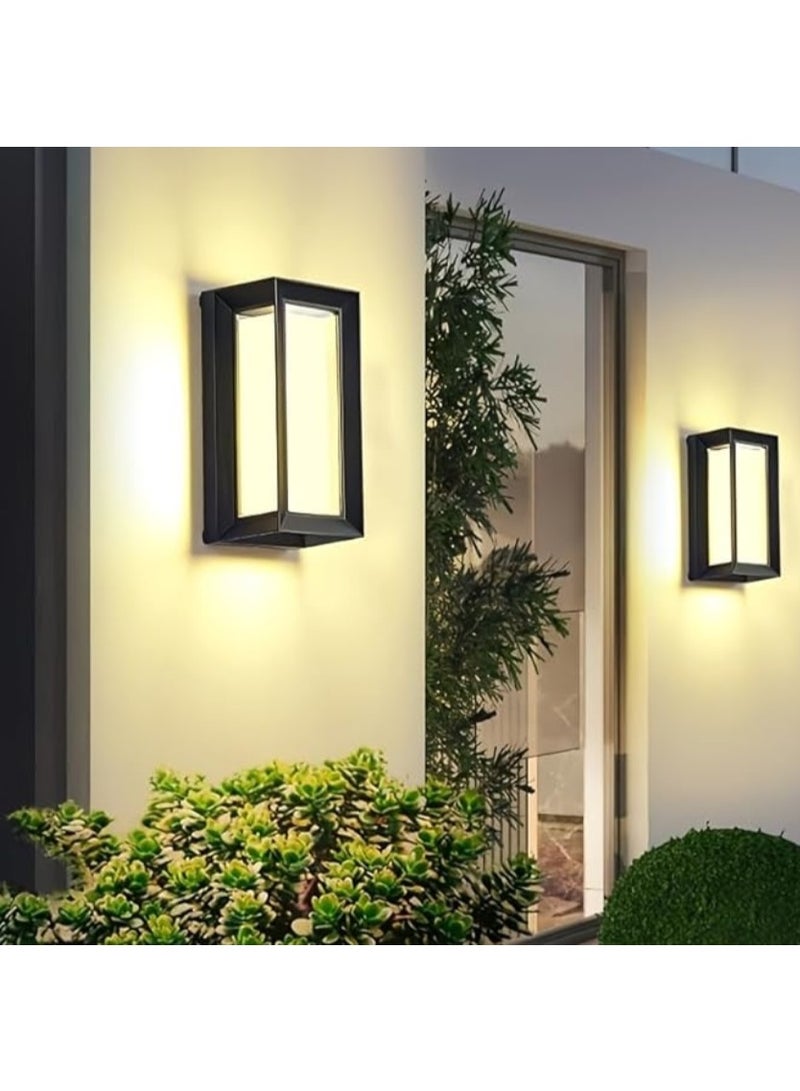المفتاحة مصباح جداري خارجي عصري بتقنية LED - مقاوم للماء IP65، مناسب للحدائق والشرفات والممرات - مصباح أبيض دافئ موفر للطاقة بإطار أنيق من الألومنيوم، مناسب للاستخدام المنزلي والتجاري. - Image 4