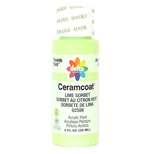 Delta Creative Ceramcoat Acrylic Paint in Assorted Colors (2 oz), 2586, Lime Sorbet - Image 1