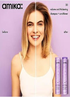 amika Amika Bust Your Brass Cool Blonde Conditioner – Toning, Hydrating, and Strengthening Purple Conditioner with Violet Pigments, Shea Butter, and Hydrolyzed Keratin for Bright, Brass-Free Blonde, Silver, and Gray Hair – 275 ml / 9.2 oz, Vegan & Cruelty-Free  - Image 3