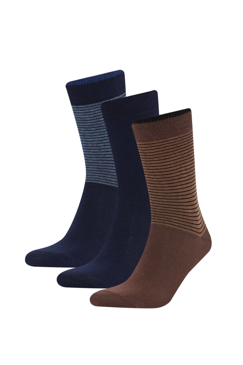 DeFacto Man Man 3 Piece Cotton Long Socks - Image 1
