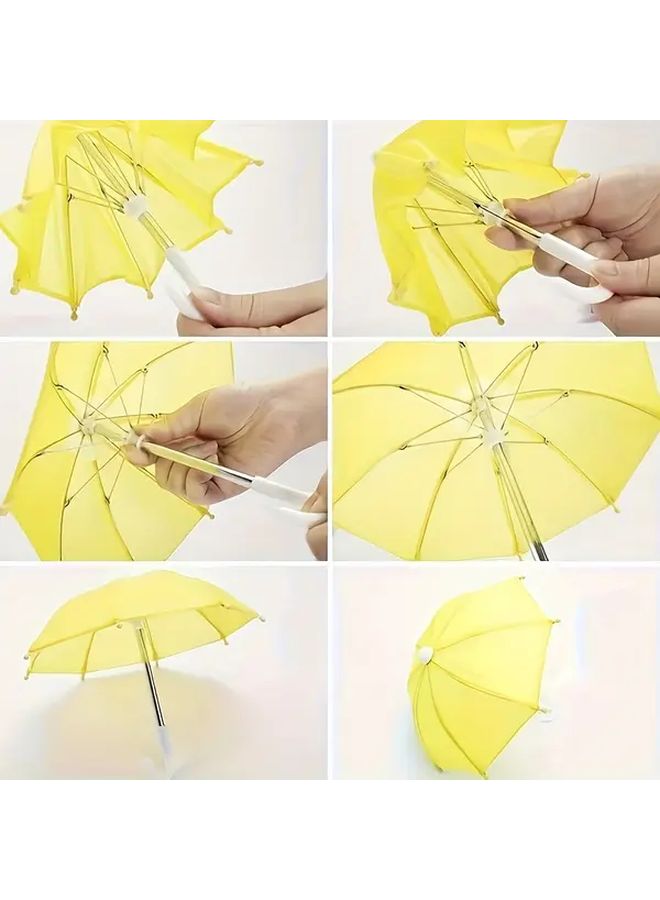 1 Mini Umbrella 18 Inch Doll Accessory Adjustable Sun And Rain Umbrella Suitable For 1 4 1 3 Scale BJD Dressup Purple - Image 2