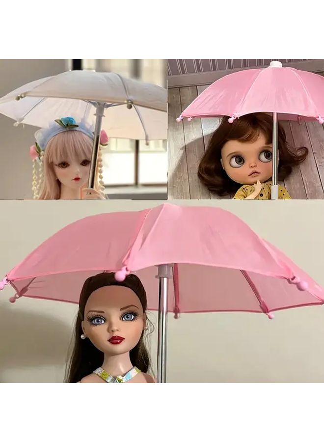 1 Mini Umbrella 18 Inch Doll Accessory Adjustable Sun And Rain Umbrella Suitable For 1 4 1 3 Scale BJD Dressup Purple - Image 5