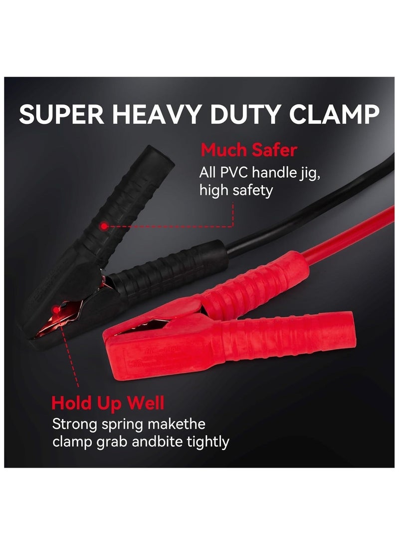 Jumper Cables for Car Battery,Heavy Duty Jumper Cables with PVC CASE, 4m 2000AMP Jump Starting Dead or Weak Batteries Emergency Roadside Assistance, Works in Every Weather - Image 4