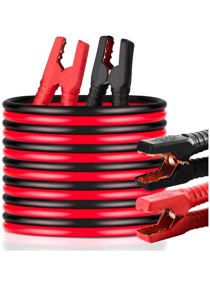 Jumper Cables for Car Battery,Heavy Duty Jumper Cables with PVC CASE, 4m 2000AMP Jump Starting Dead or Weak Batteries Emergency Roadside Assistance, Works in Every Weather - Image 1