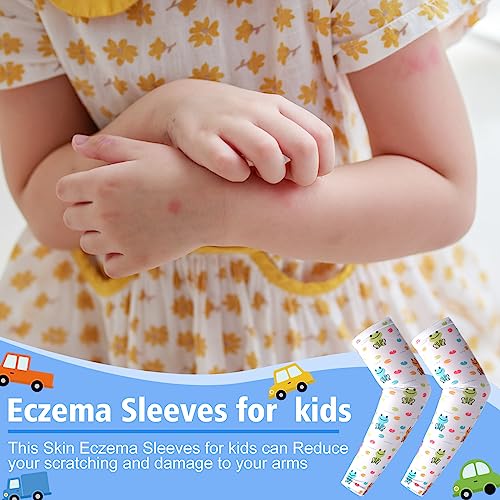 Bonuci 12 Pairs Elastic Eczema Sleeves for Kids Arm or Leg Toddler Scratch Arm Sleeves Eczema Wet Wraps UV Protection(Small) - Image 4