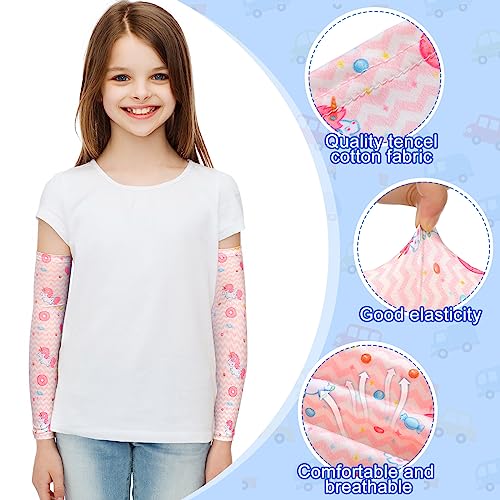 Bonuci 12 Pairs Elastic Eczema Sleeves for Kids Arm or Leg Toddler Scratch Arm Sleeves Eczema Wet Wraps UV Protection(Small) - Image 3