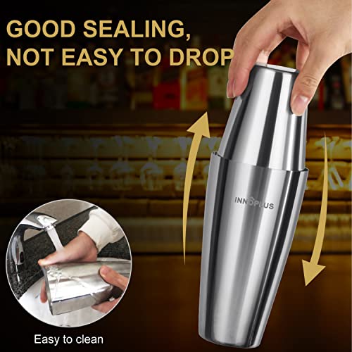 INNÃ”PLUS Cocktail Shaker, 27OZ Martini Shaker, Drink Shaker, Cocktail Shaker Set 6 Pcs,Boston Shaker, Bar Set, Cocktail Strainer, Bar tools, Bartender Kit, Stainless Steel Double Measuring Jigger, Mixing Spoon - Image 3
