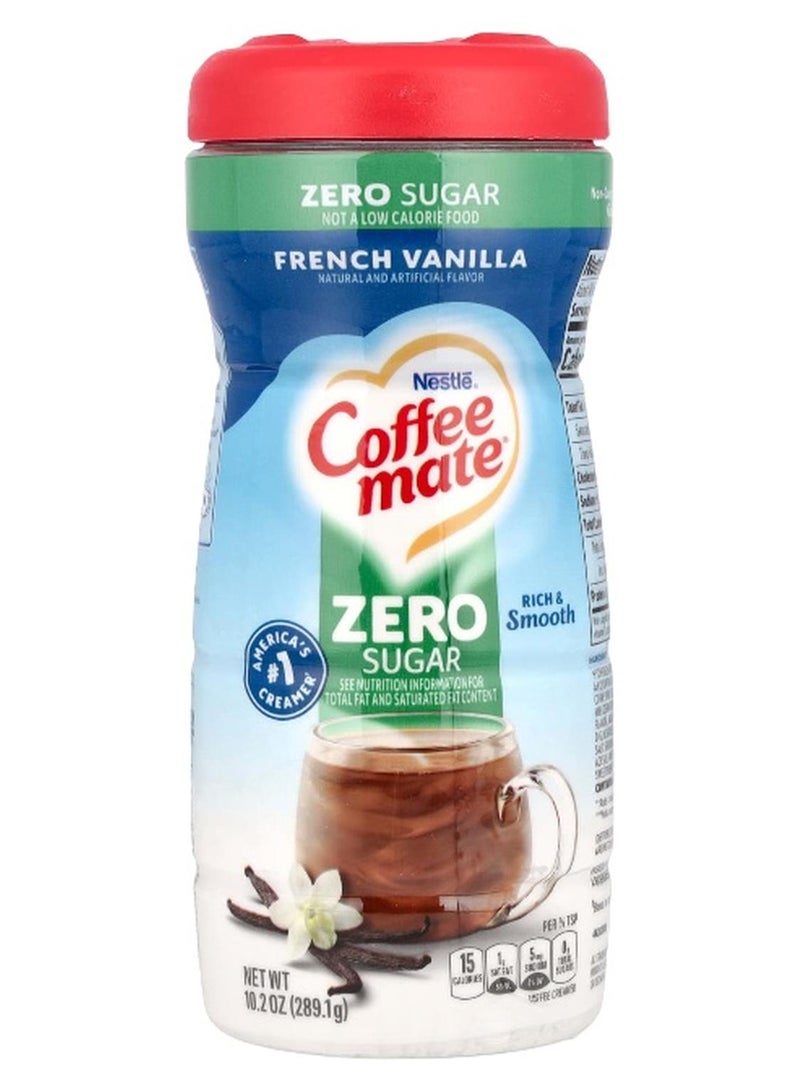 Coffee Mate, Powder Coffee Creamer, Zero Sugar, French Vanilla, 10.2 oz (289.1 g) - Image 1