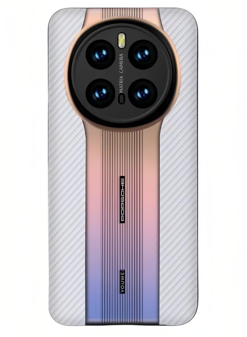 Case Compatible with Honor Magic 7 Pro, Luxury Slim  Carbon Fiber Pattern Leather, Anti-fingerprint Business Shockproof Camera Protection Cover for Magic7 Pro