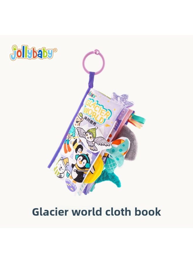 Jollybaby Animal Tail Series Early Education Cloth Book 0-6-12 Months Tear Not To Rot Educational Toys-color:Glacier World  - Image 1