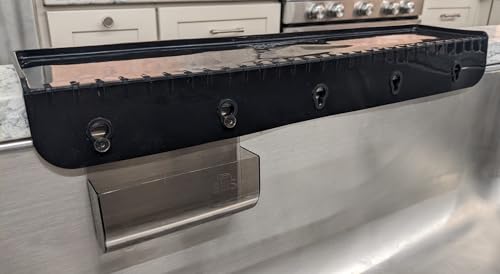 SiliProducts SiliSink XL Silicone Edge Guard for Kitchen Sink Fits 375 4 Wide The Original Silicone Sink Edge Protector with Sponge Caddy Splash Guard 20 Black Diamond - Image 1