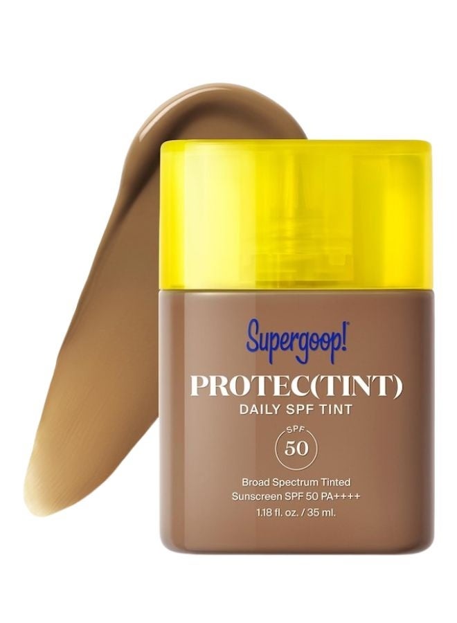 Supergoop سوبرغوب! بروتيك (تينت) واقي شمس يومي بتغطية تينت SPF 50 مع إكتوين - 40W (ذهبي متوسط عميق)، 35 مل - Image 1
