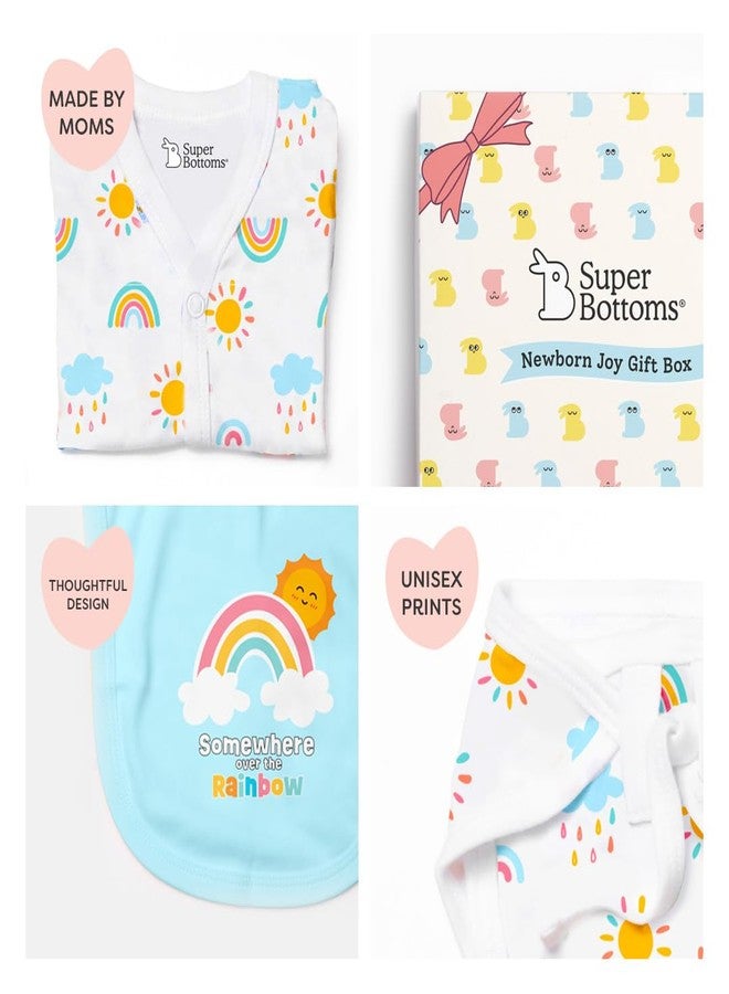 SuperBottoms Baby Gift Set for New Born - Skin-Friendly Newborn Essentials - Ideal Gifts for NewBorn Baby – Unisex Clothing - 0-3 Months – 11 Pieces Baby Gift Hamper (Blue) - Image 5