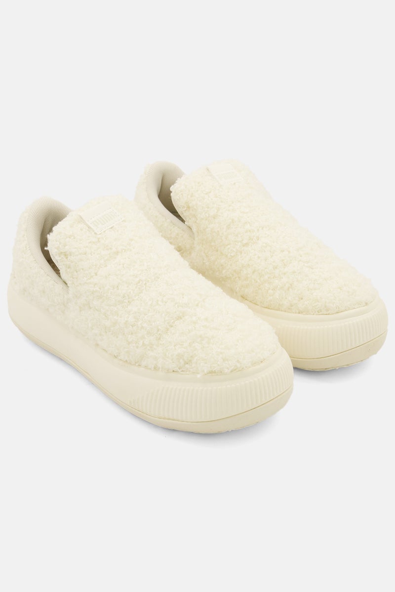 PUMA Women Suede Mayu Slip On Teddy Outdoor Shoes, Off White  - Image 1