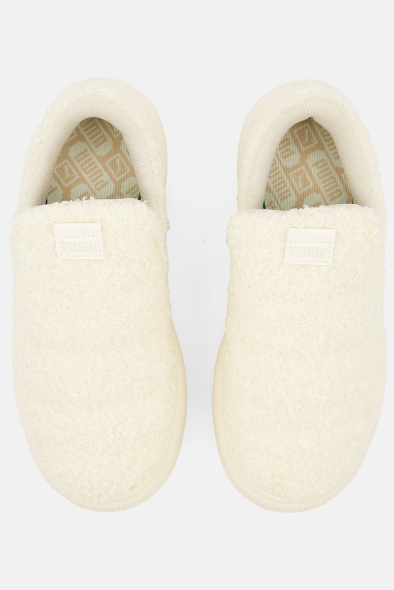 PUMA Women Suede Mayu Slip On Teddy Outdoor Shoes, Off White  - Image 4