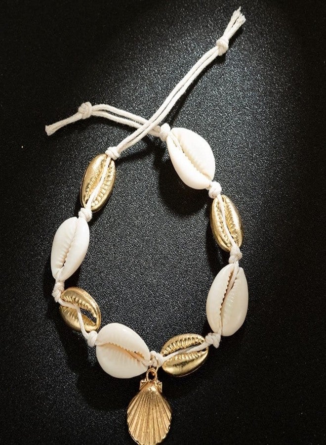 OOMPHelicious Jewellery Combo of 2 Sea Shell Charm Bohemian Fashion Anklet For Women & Girls - Image 5
