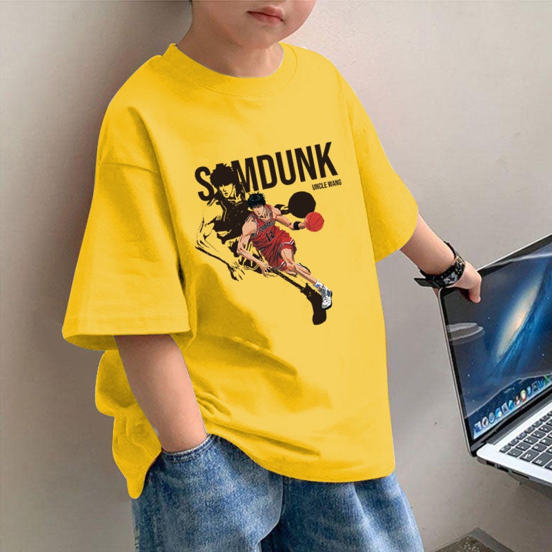2381# Summer Boys Children'S Wear Short-Sleeved T-Shirt Cotton Medium And Large Children'S Breathable Round Neck Half-Sleeved Summer Top - Image 3