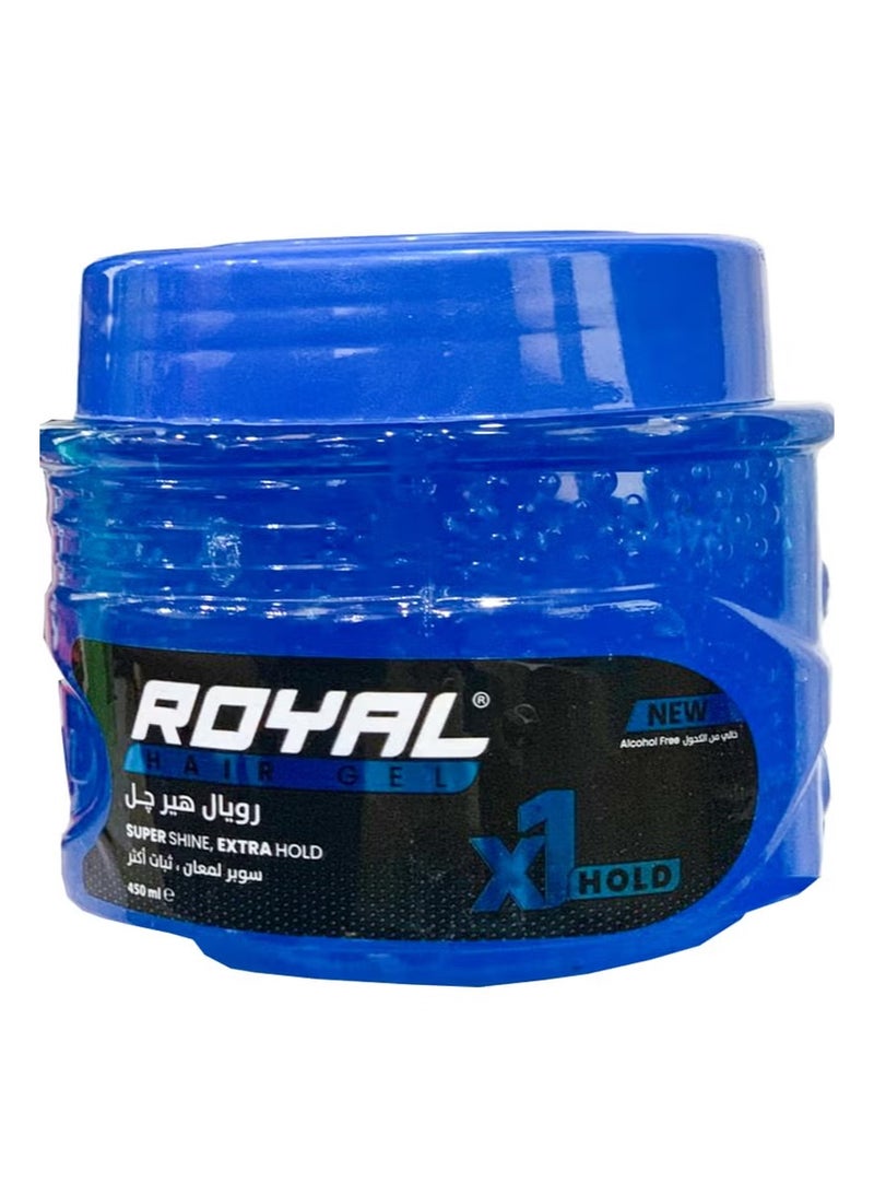 رويال جل شعر تثبيت اكثر 450 مل أزرق